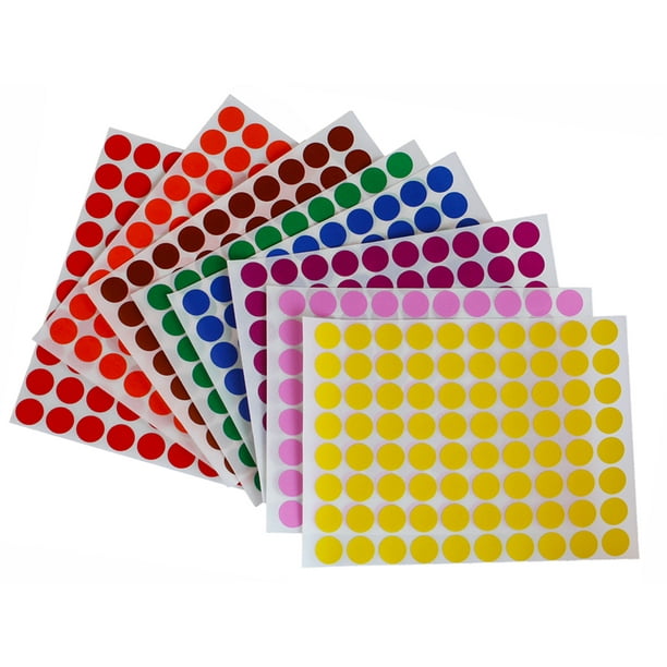 colored dot stickers colors 12 inch 13mm labels round sticker in 8