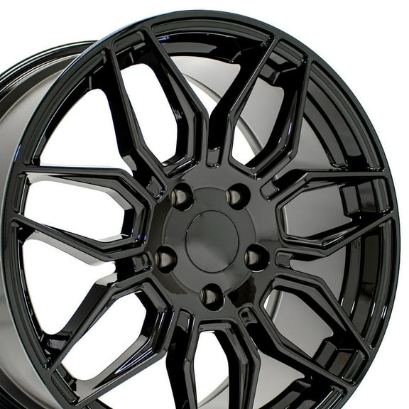 OE Wheels CV03C 18 Inch Rim Fits Corvette C8 Z06 Style 5x120.65 18x8.5 Gloss Black - Hollander 95580 (1)