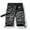 Black, variant on AXXD Sweat Shorts Men Summer Casual Solid Zipper Button Multi-pocket Cropped Cargo Shorts New Arrival