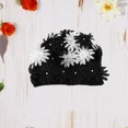 thumbnail image 2 of Miangastore Bonnets de Bain Floraux pour Femmes Réutilisables Brodés Bonnets de Bain pour Adultes Bonnet de Natation Bonnets de Bain pour le Bain Extérieur Été Natation, 2 of 8