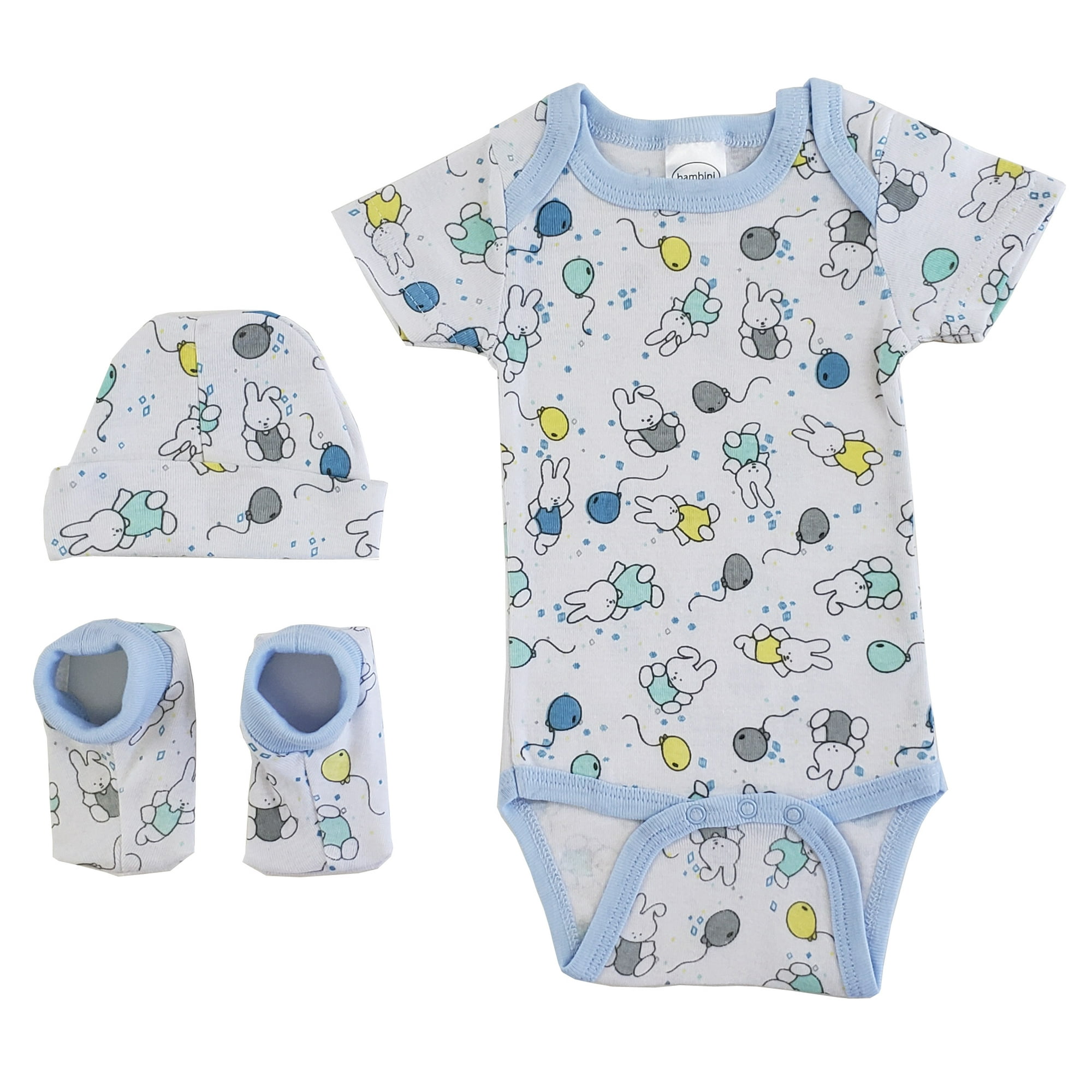 Bambini Newborn Pink Baby Shower Layette Gift Set, 4pc (Baby Girls)