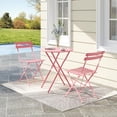 thumbnail image 5 of TROPOW 3 Piece Bistro Set Folding Outdoor Furniture Sets, Outdoor Patio Table and 2 Chairs for Balcony, Garden, Small Space, All Weather & No Assembly Required, Portable Cafe Set, 5 of 8