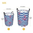 thumbnail image 5 of Fotbe Nautical Anchors Laundry Basket with Handles, Waterproof Large Laundry Hamper, Wash Bag for Corner Dorm, Rolling Laundry Basket with Handles-Medium, 5 of 8