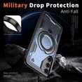 thumbnail image 3 of Compatible with Samsung Galaxy S23 Case, Hybrid Slim Phone Cases Fit for Samsung Galaxy S23, Compatible with MagSafe Magnetic Ring Stand Rugged Case, Shockproof Protective, Blue, 3 of 5