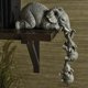thumbnail image 4 of Elephant Sitter Hand-painted Resin Figurines Mother And Two Babies Hanging Table, 4 of 5