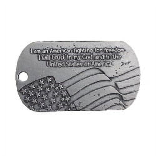 Kneeling Soldier Antique Finish Dog Tag Necklace-Psalm 27:3 (4 Pack) by Shields of Strength