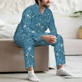 thumbnail image 6 of KLL Dinosaur Skull Sleepwear Mens Flannel Pajamas,Long Cotton Pj Set, 6 of 7