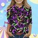 thumbnail image 1 of Blusas y camisas de manga larga con cuello redondo para niños Estampado de carnaval Camisa y top de manga 3/4 / cuello redondo tres cuartos para niños Top de poliéster para niños, 1 of 5