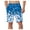 Light Blue, variant on Men Swim Trunks Graphic Print Quick Dry Swimsuit Board Shorts Beach Breathable Bathing Suit Bottom With Drawstring Blue L