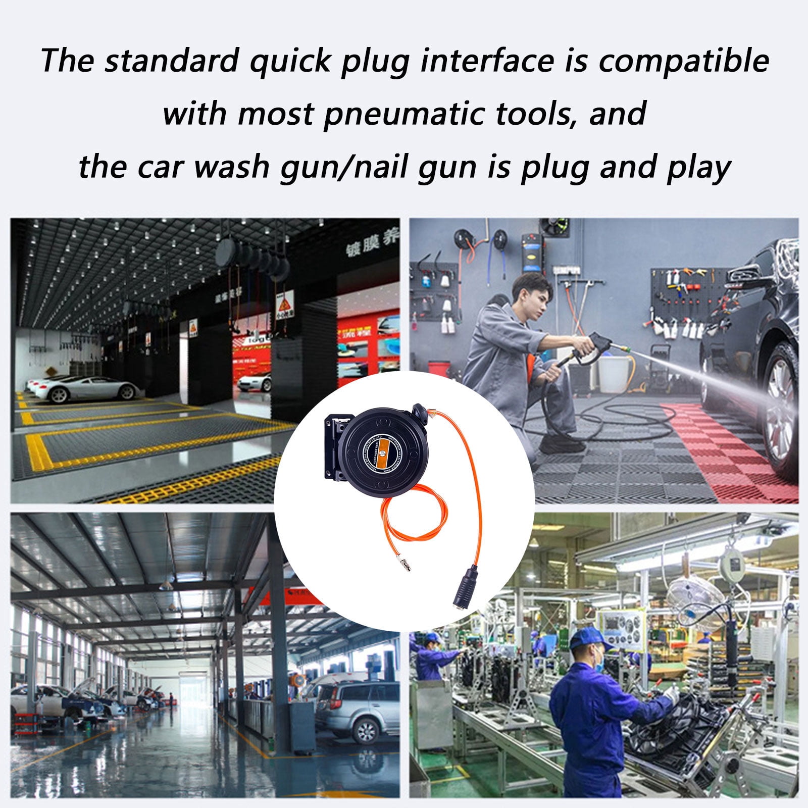 Miniature Practical Air Hose Reel Pneumatic Tool Compacts for Automotive Tools with Automatic Retractable Efficiency