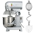 thumbnail image 1 of KFFKFF Industrial Kitchen Mixer 15Qt 600W, 3 Variable Speeds 110/178/390 RPM, Robust 110V, Comes with Stainless Steel Bowl, Dough Hooks, Whisk, Beater, Ideal, 1 of 9