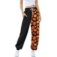thumbnail image 2 of Orange Wide Leg Lounge Pants Baggy Funny Sweatpants Fall Lounge Joggers for Teen XL, 2 of 9
