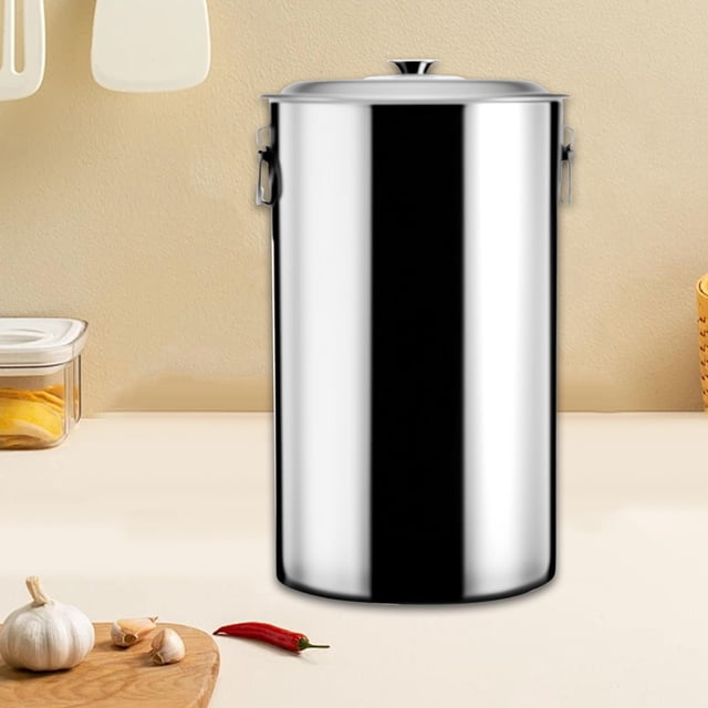 Cubo de acero inoxidable con contenedor de almacenamiento de líquido de tapa de 20 litros de bebida de 20 litros de bebida de barril de agua para