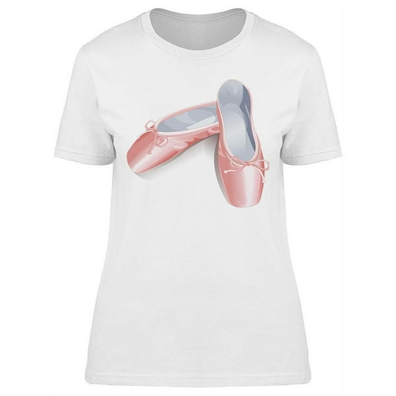 Realistic Ballerina Shoes T-Shirt Women -Image by Shutterstock, Female Small