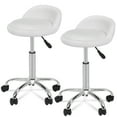 thumbnail image 2 of SSyao 2X Hydraulic Rolling Swivel Stool Spa Salon Chair w/Back Rest Saddle White, 2 of 11