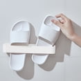 thumbnail image 1 of TIMIFIS Toothbrush Holders Bathroom Slippers Rack Punch Frees Toilet Wall Mounted Toilet Slippers Rack Wall Shoe Storage Bathroom Slippers Rack, 1 of 6