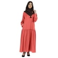 thumbnail image 5 of Bimba Islamic Long Dress With Printed Hijab Scarf Rayon Abaya Maxi Clothes For Muslim Women, 5 of 9