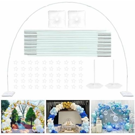 Balloon Arch Stand Kit, 10FT Wide & 7.5FT High Adjustable Balloon Arch Frame, Ideal For Party Decorations, Not Include Balloons