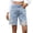 01 Light Blue, variant on Women's Shorts Ripped Stretchy Long Jean Shorts Mid Rise Frayed Cut Off Bermuda Shorts