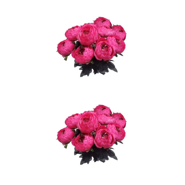 Moyic Flores artificiales de peonía de seda de 10 piezas - Impresionantes flores artificiales de peonía con pantalla floral Type3 NO3