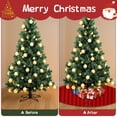 thumbnail image 4 of 48 Inch Christmas Tree Skirt – Velvet Plush Tree Mat, Soft Thickened Polyester with Red Ties, Single-Sided Printing, Available in 30in/36in/48in, Perfect for Holiday Xmas Tree Decoration, 4 of 7