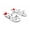 white, variant on Women Bow High Heel Flip Flops Sandals Thong Slip On Summer Shoes
