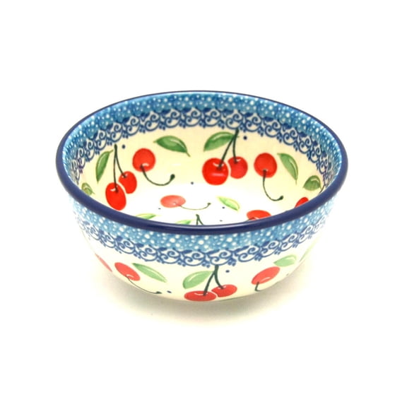 Polish Pottery Bowl - Ice Cream/Dessert - Cherry Pie