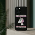 thumbnail image 4 of DistinctInk Tough Case for Apple iPhone 14 (6.1" Screen), Compatible with MagSafe Charging - 90% Unicorn 10% Sparkle, 4 of 6