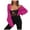 Hot Pink, variant on Lovskoo 2024 Cropped Cardigan Sweaters for Women Open Front Ladies Solid Color Short Long Sleeve Jacket Knit Tops Beige