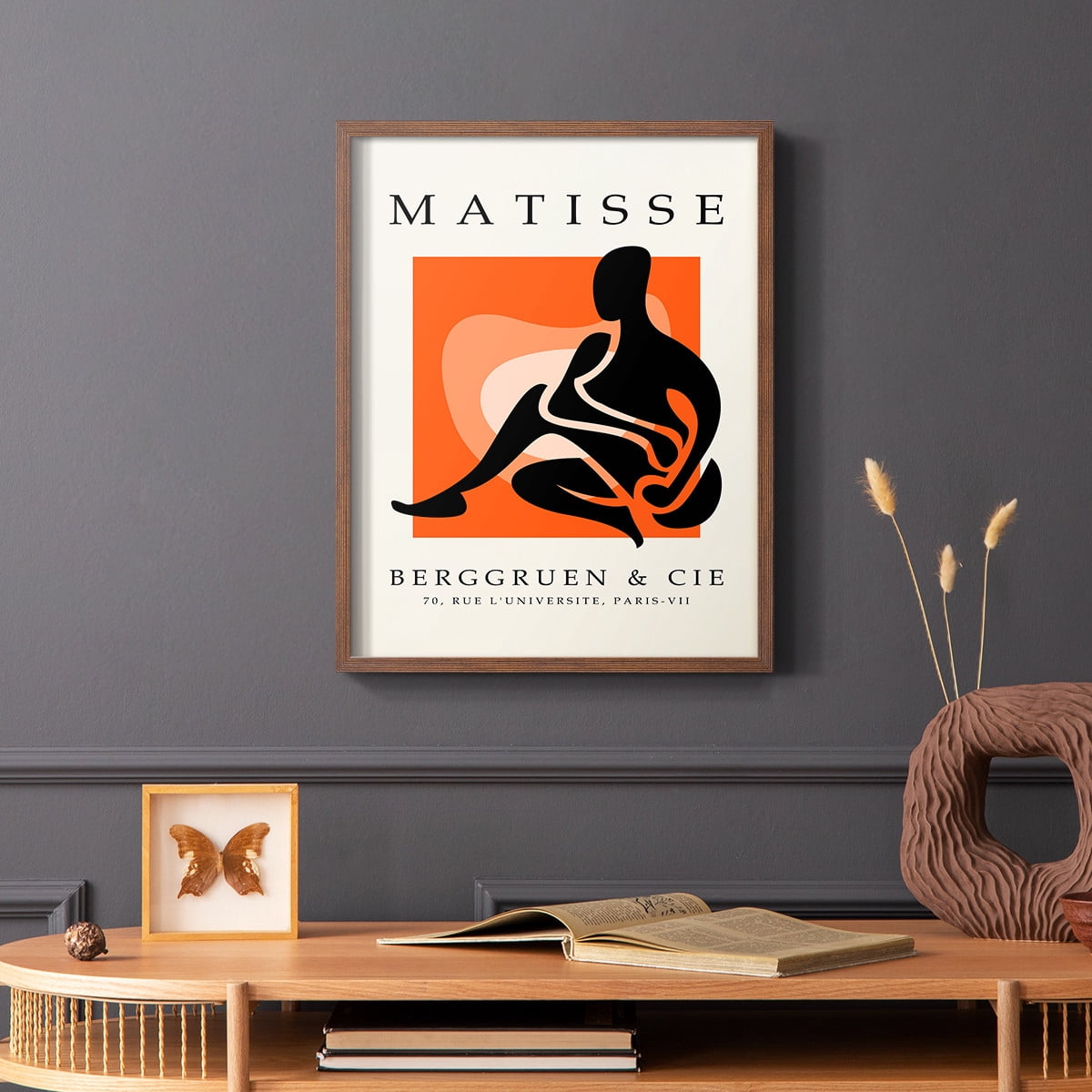 Matisse CCCXXV in Brown Solid Wood 11 x 14 Framed Print