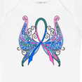 thumbnail image 4 of Inktastic Thyroid Cancer Awareness with Butterfly Ribbon Words Boys or Girls Baby Bodysuit, 4 of 5