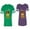 Men Green / Women Purple, variant on King Queen Red Gold Crown Matching Couple Cotton Jerseys (Men Green / Women Black) (Men S / Women S)
