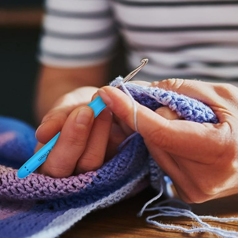  57 Pin Knitting Multicolor 16 Size Crochet Hooks Set,Ergonomic  Knitting Needle Yarn Craft Art Tool for Beginners and Crochet Lovers