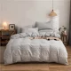 thumbnail image 3 of Juegos de edredones de cama con estampado de algodón para niños, ropa de cama barata, funda nórdica estética, ropa de cama de lujo con cuadros acanalados y geométricos, ropa de cama nueva, 3 of 5