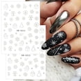 thumbnail image 2 of Pegatinas de uñas en relieve de Navidad 5D, copos de nieve blancos, deslizadores de manicura de Santa Claus, pegatinas de decoración de belleza de Arte de uñas de Año Nuevo Gao Jinjia LED, 2 of 2
