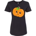 thumbnail image 3 of Inktastic Halloween Pumpkin, Smiling Pumpkin, Trick or Treat Women's T-Shirt, 3 of 5