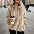thumbnail image 2 of Hoodies for Women Junior Hoodies Women Sweat Tops over Long Sleeve Pack Womens Sweaters with Leggings Petite Small Sweatshirt over Size Sweat Shirt Dress Jumpsuit Elbow Zipper Khaki XL, 2 of 4