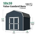 thumbnail image 4 of Little Cottage Co. 10x10 Value Gambrel Barn with 6 ft. Sidewalls, Outdoor Wood Storage Shed Do-It-Yourself Precut Kit, 4 of 13