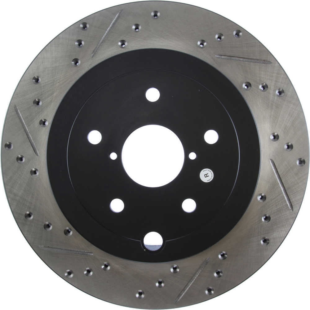 StopTech 08+ Subaru STI (Will Not Fit 05-07) Slotted & Drilled Sport Brake Rotor Fits select: 2015-2017 SUBARU WRX, 2017 SUBARU BRZ