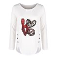 thumbnail image 4 of Casual mujer verano Sexy gradiente estampado Regular cuello redondo mujeres manga larga Top Fridja  czfsfas3695, 4 of 5