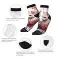 thumbnail image 5 of Pofeuu White Red Cat Couple Print 30cm Socks, Adult Running Hiking Socks for Youth and Adult, 5 of 7