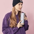 thumbnail image 2 of Color Stripe 20 Oz Skinny Tumbler with Lid and Straw - Double Wall Vacuum Insulated Tumbler- Birthday Gifts for Mom Sister Friends Women, 2 of 5