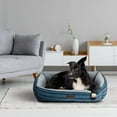 thumbnail image 2 of Vibrant Life Extra Large Dog Bed, Bolster Bed for Large Dogs, Extra Large, 42" x 32", Blue, 2 of 5