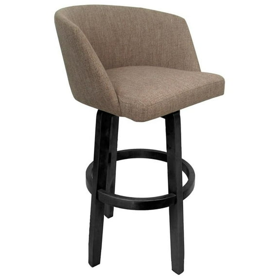 Swivel Wood Bar Stool 30" Joey - Vivian - Basin Beige - Grey