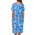 thumbnail image 2 of Avidlove Women's Nightgown Short Sleeve House Dress with Pockets Comfy Loungwear Printed Sleepwear, 2 of 5