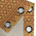 thumbnail image 4 of Ambesonne Aztec Grommet Curtain, Folkloric Triangles Suns, 50" x 96", Orange Yellow Burgundy, 4 of 6