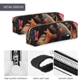 thumbnail image 4 of Easygdp Colorful Flower German Shepherd para Estuche de Lápices de Cuero, Estuche de Papelería de Cuero, Estuche de Gran Capacidad con Cremallera, 4 of 7