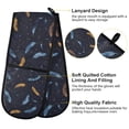 thumbnail image 4 of Dailycode Double Sided Oven Mitt with Loop Heat Resistant Kitchen Long Potholders 7" x 35" Falling Feathers, 4 of 6