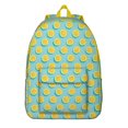thumbnail image 1 of Bright Lemon Fruit Print School Backpack, Summer Citrus Design Daypack with Cute Yellow Pattern and Fresh Floral Style, 1 of 3