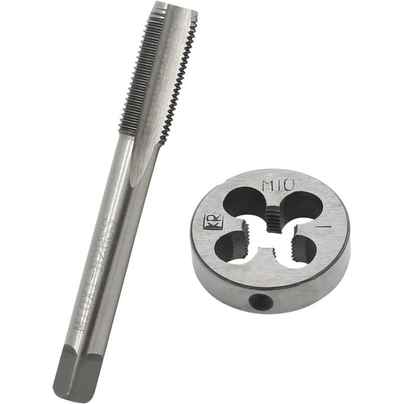 M10 x 1mm Tap and M10 x 1mm Die Metric Right Hand Thread, HSS Right Hand Thread Tap and Die Set